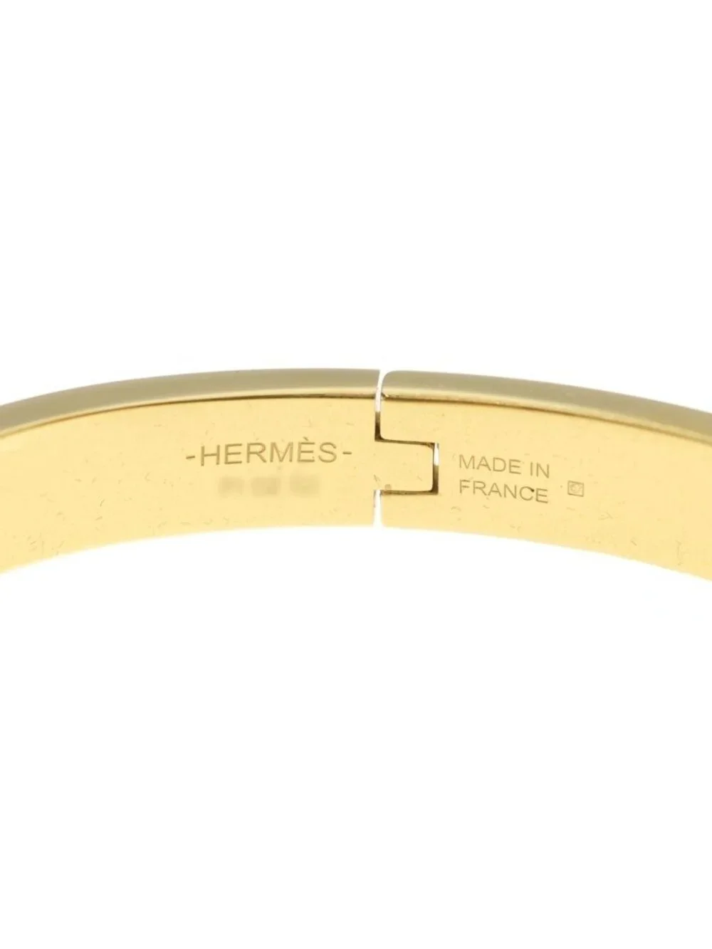 Hermes Mini Click Chaine D'ancre Bangle Bracelet Orange Gold